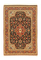 Ghom Teppich 102x152cm - Perserteppich - schwarz