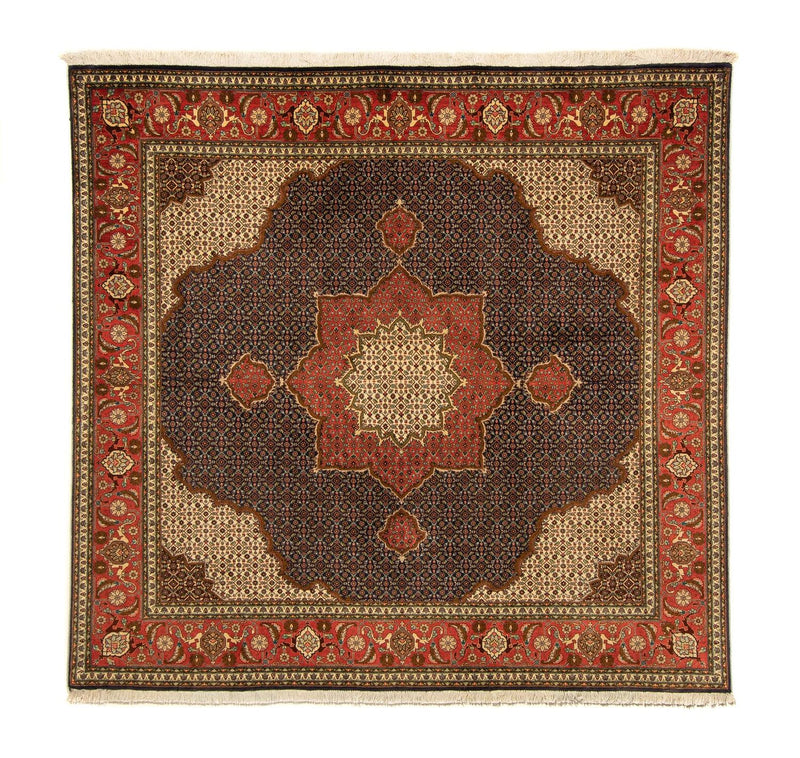 Täbriz Teppich 195x201cm - Perserteppich - dunkelblau
