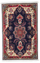 Täbriz - 50 Raj Teppich 61x93cm - Perserteppich - dunkelblau