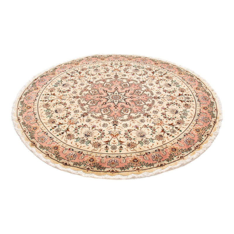 Täbriz - 50 Raj Teppich 150x150cm - Perserteppich - beige