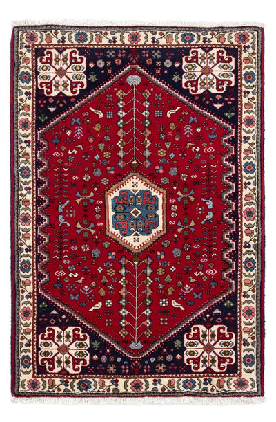 Abadeh Teppich 98x144cm - Perserteppich - dunkelrot