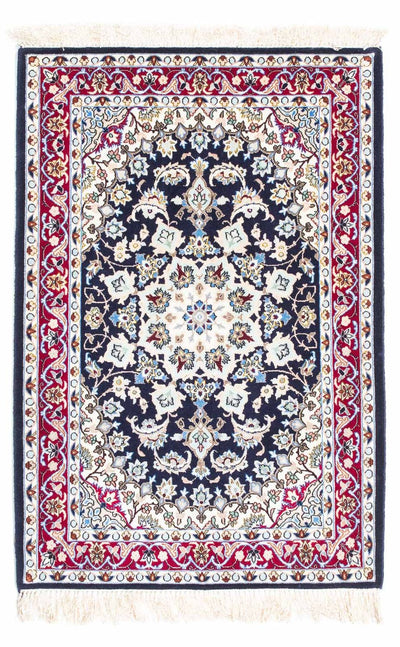 Isfahan Teppich 72x104cm - Perserteppich - dunkelblau