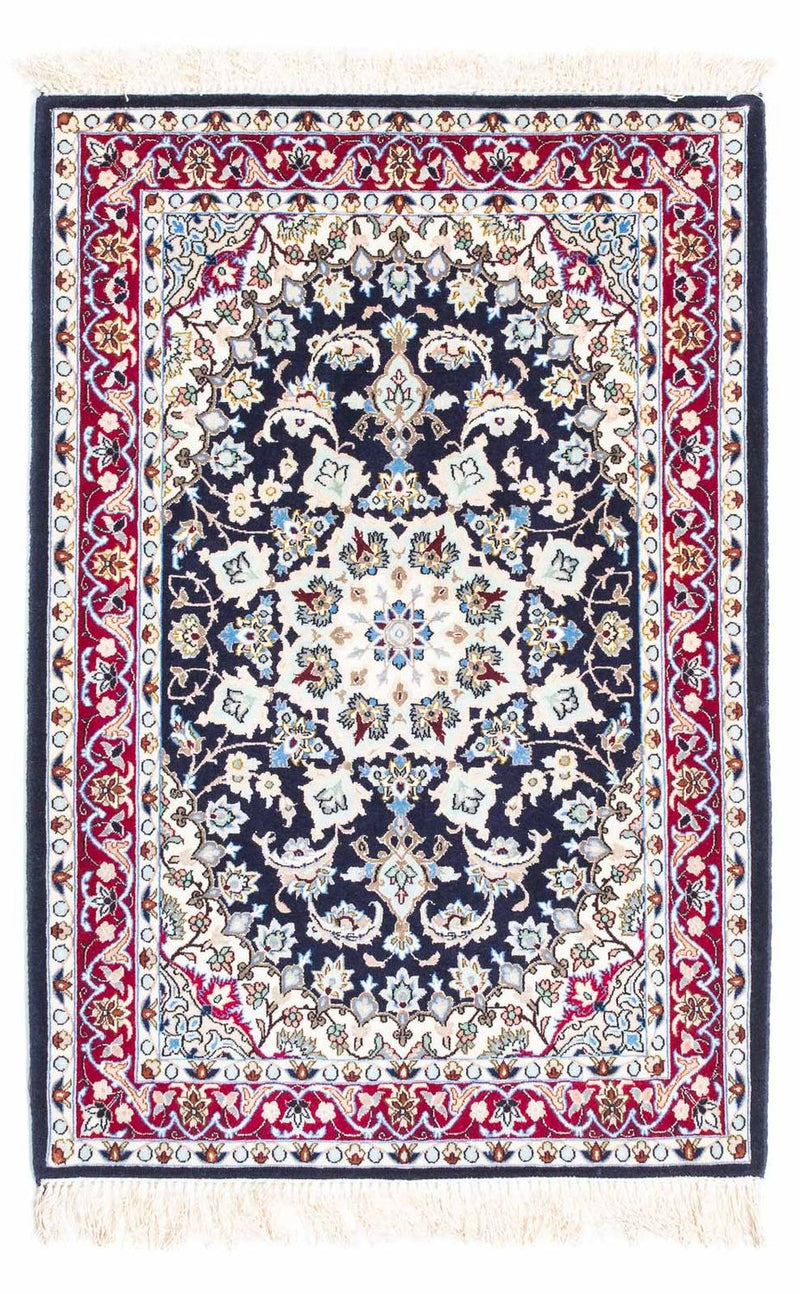 Isfahan Teppich 72x104cm - Perserteppich - dunkelblau