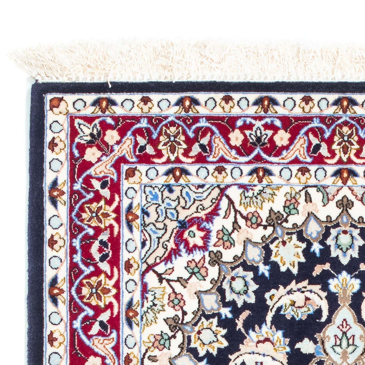 Isfahan Teppich 72x104cm - Perserteppich - dunkelblau
