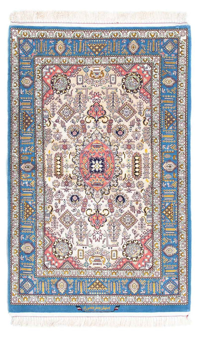 Isfahan Teppich 83x126cm - Perserteppich - hellblau