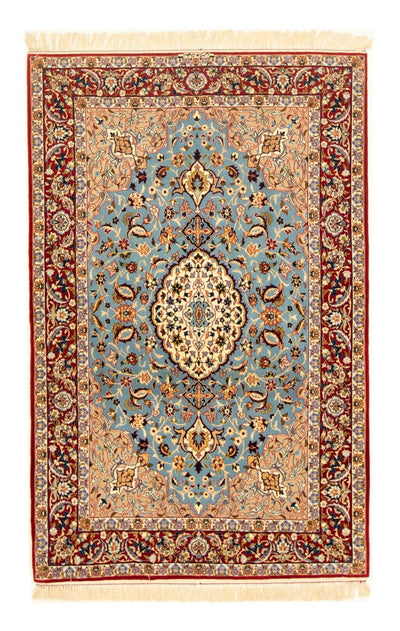 Isfahan Teppich 112x172cm - Perserteppich - hellblau