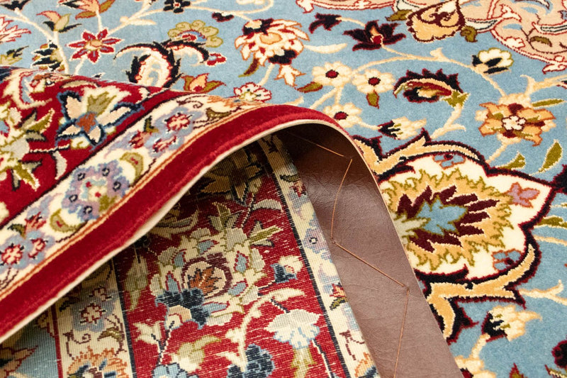 Isfahan Teppich 112x172cm - Perserteppich - hellblau
