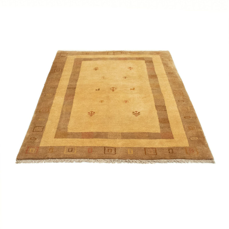 Gabbeh Persisch Teppich 121x174cm - Perserteppich Wollteppich - gold