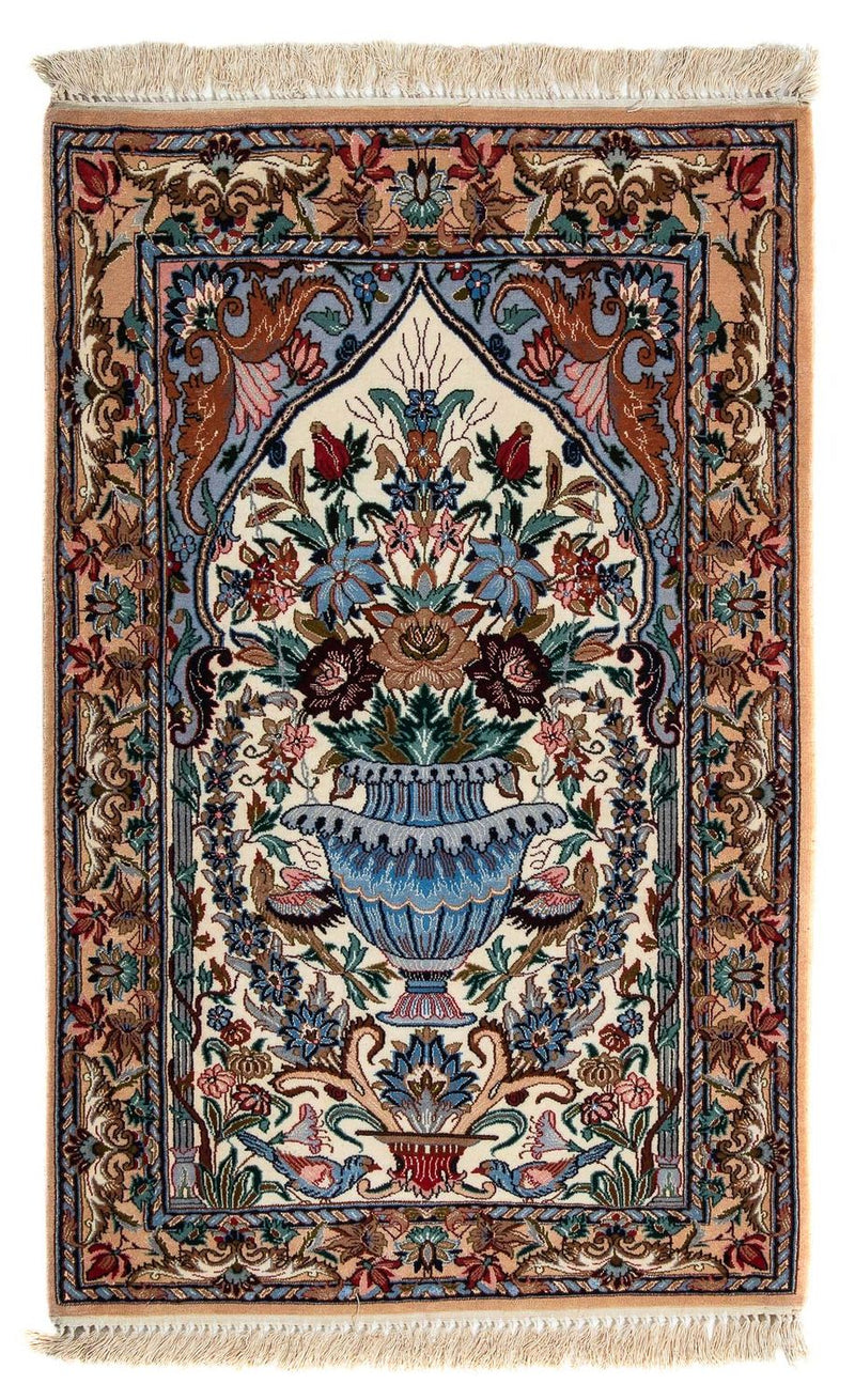 Isfahan Teppich 69x108cm - Perserteppich - mehrfarbig