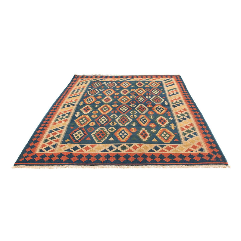 Kelim Teppich - Oriental 194 x 232 cm - blau