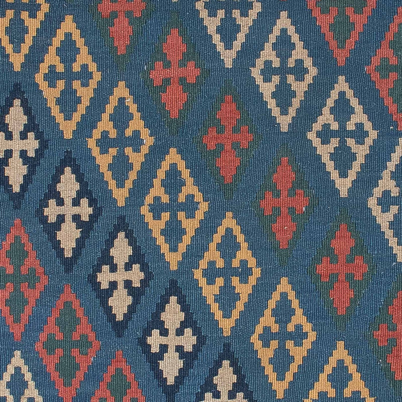 Kelim Fars Teppich 119x189cm - blau