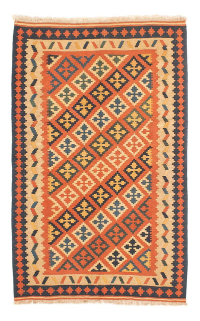 Kelim Fars Teppich 124x195cm - orange