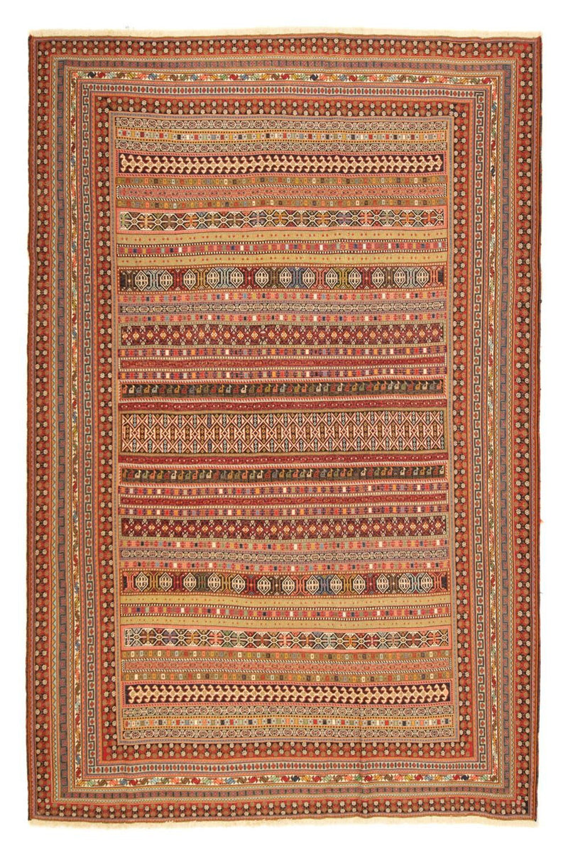 Afshar Sirjan Teppich 194x293cm - Perserteppich - mehrfarbig