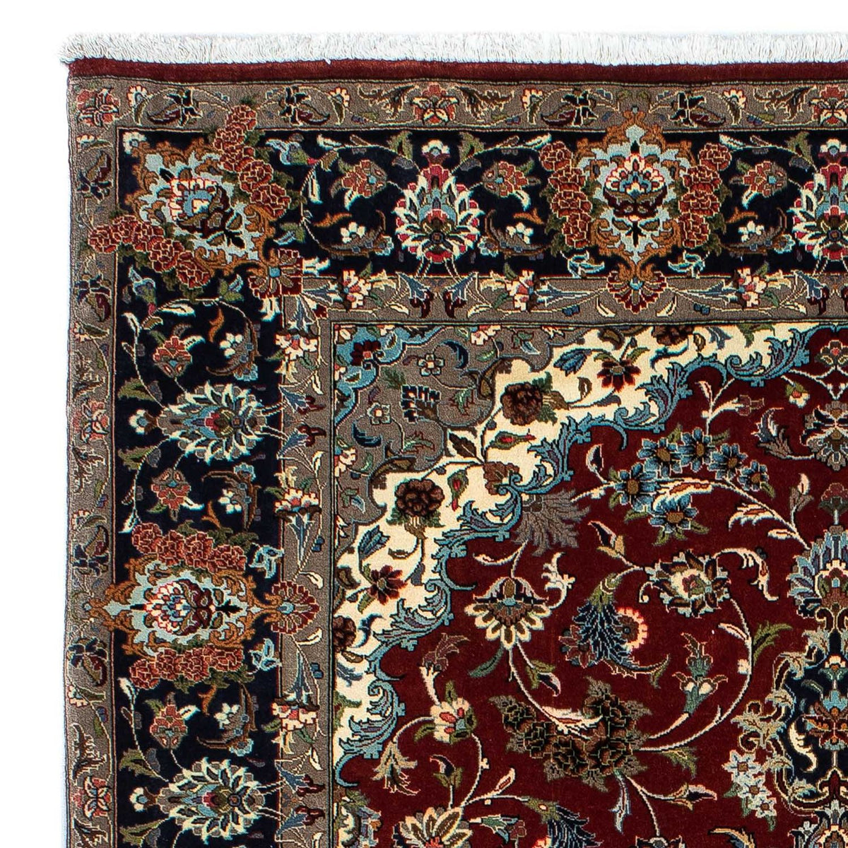 Perserteppich - Ghom 138 x 204 cm - dunkelrot