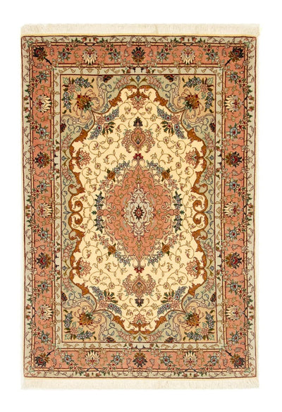 Täbriz - 50 Raj Teppich 100x152cm - Perserteppich - beige