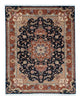 Täbriz - 50 Raj Teppich 155x200cm - Perserteppich - dunkelblau