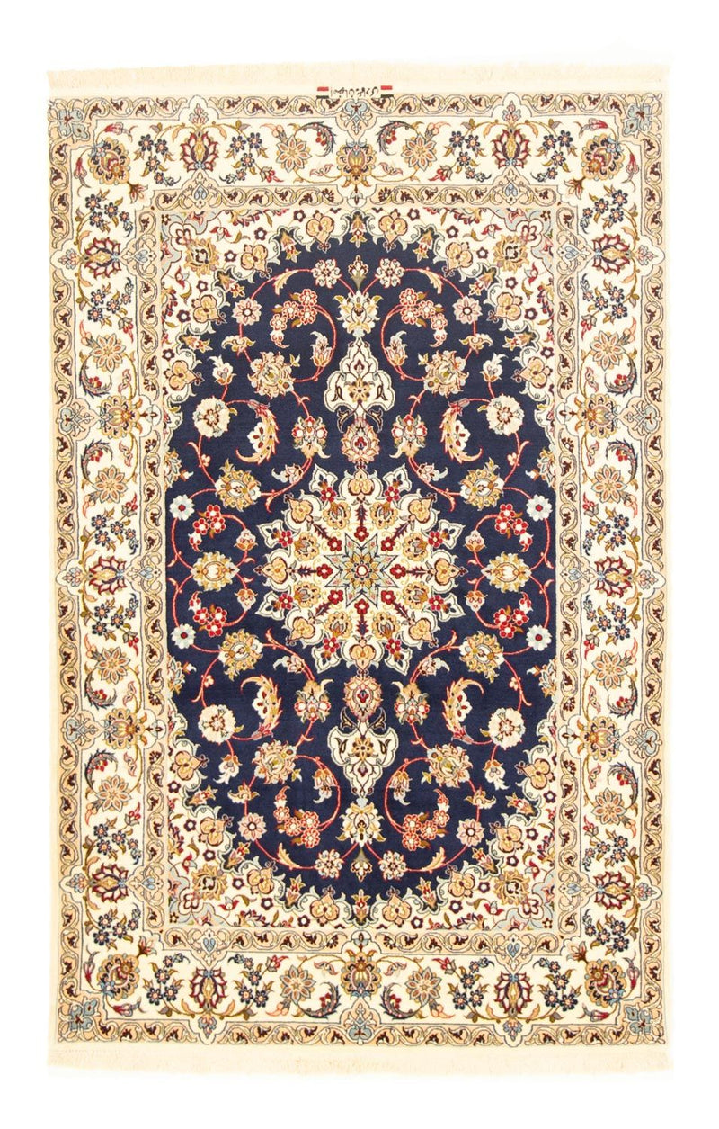 Isfahan Teppich 108x171cm - Perserteppich - dunkelblau