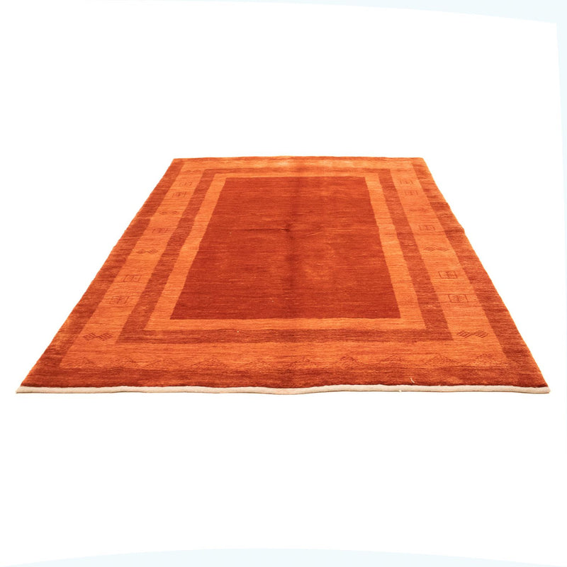 Gabbeh Persisch Teppich 170x242cm - Perserteppich Wollteppich - dunkelrot