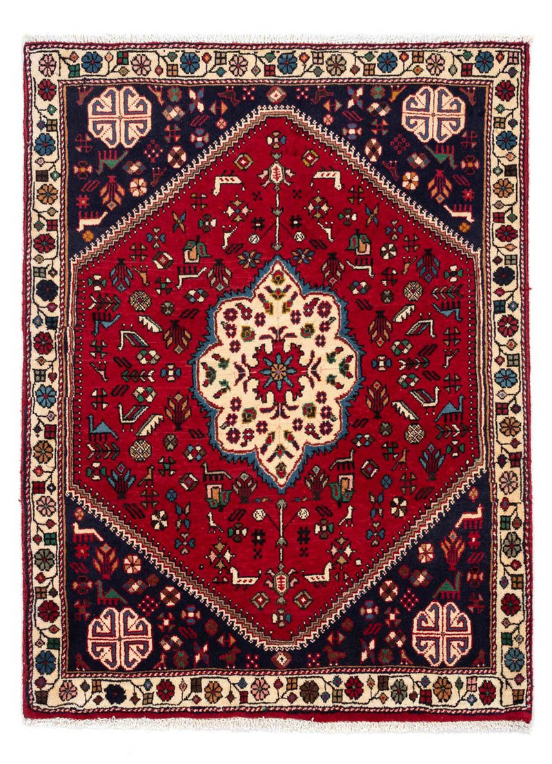 Abadeh Teppich 102x148cm - Perserteppich - dunkelrot