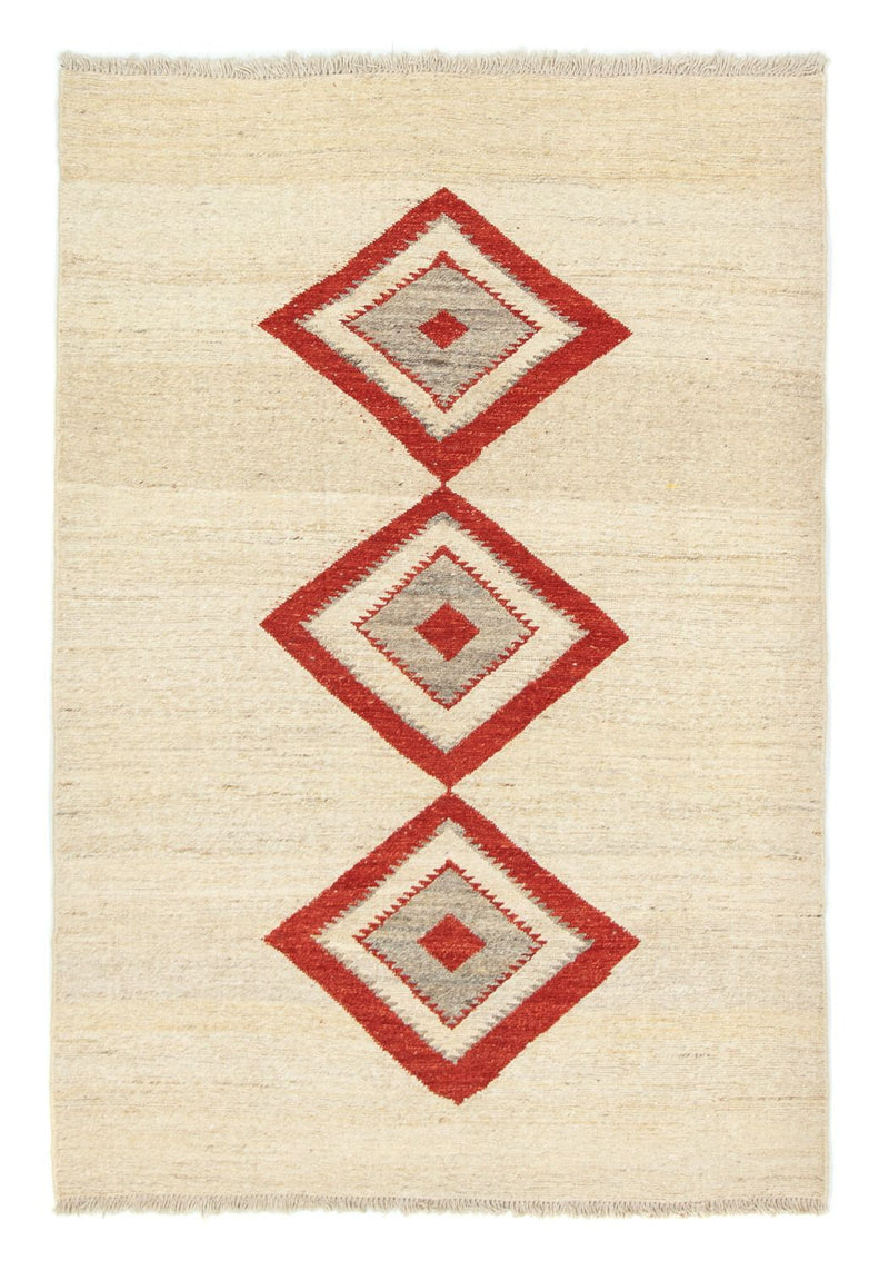 Gabbeh Persisch Teppich 125x186cm - Perserteppich Wollteppich - beige