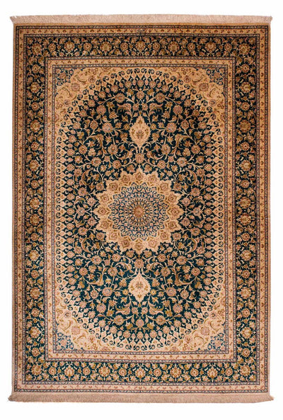 China Seide Teppich 122x183cm - Orientteppich - dunkelrot