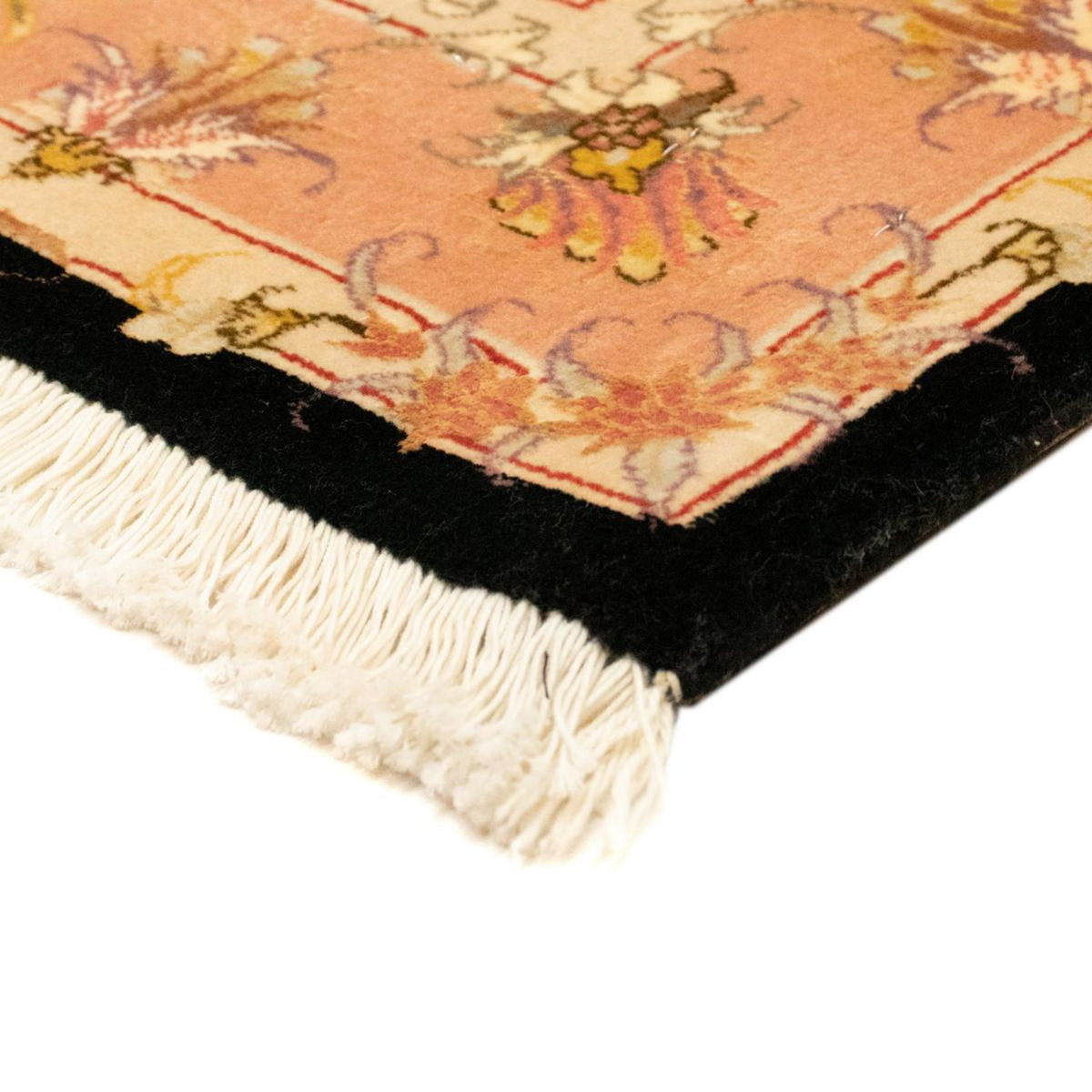 Täbriz - 50 Raj Teppich 105x154cm - Perserteppich - schwarz