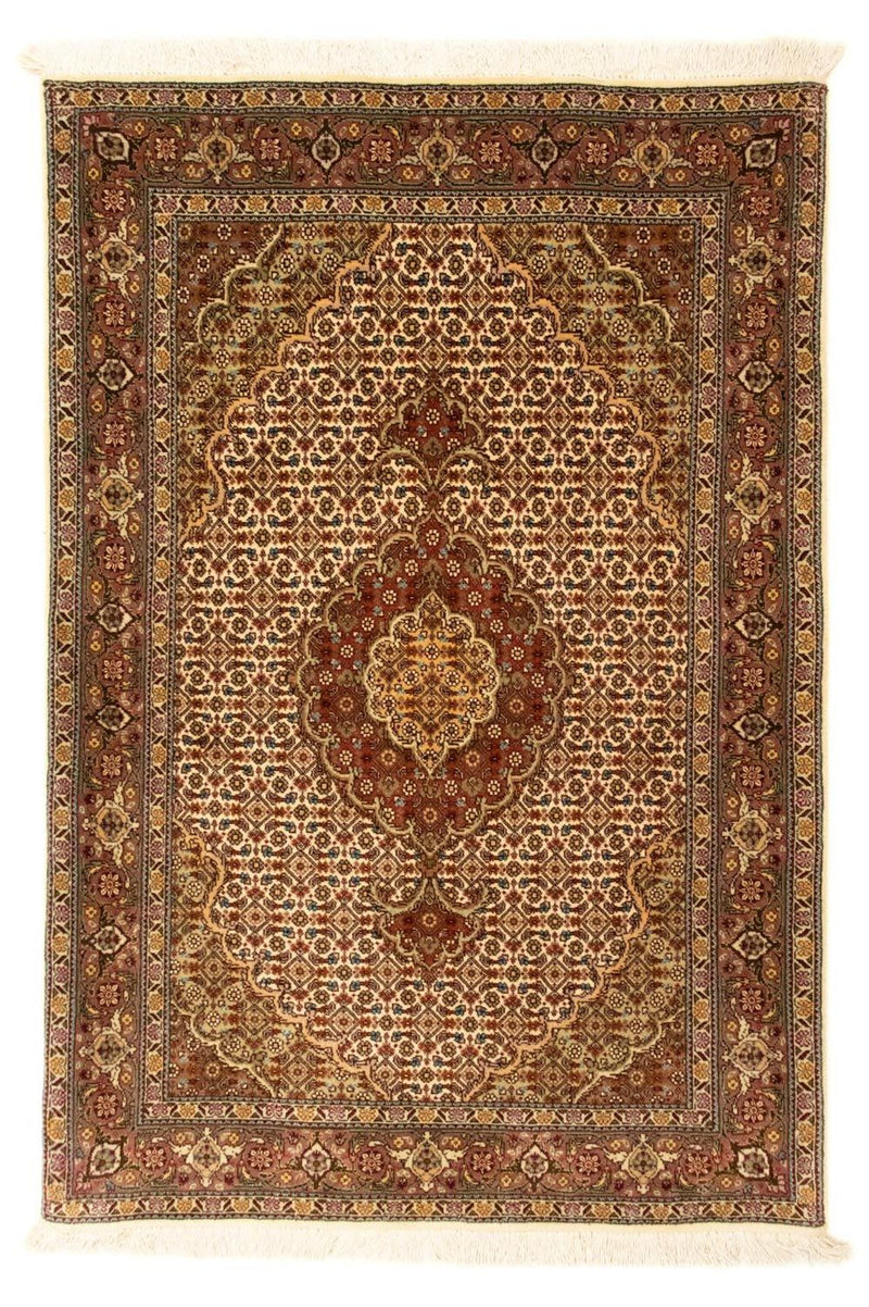 Täbriz - 50 Raj Teppich 83x126cm - Perserteppich - beige