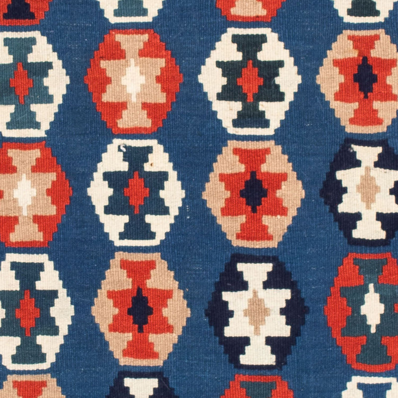 Kelim Fars Teppich 100x103cm - dunkelblau