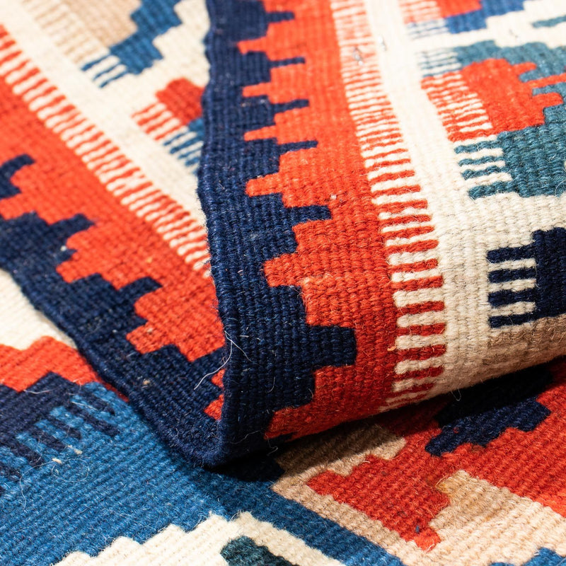 Kelim Fars Teppich 100x103cm - dunkelblau