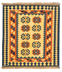 Kelim Fars Teppich 100x107cm - hellbeige – product image