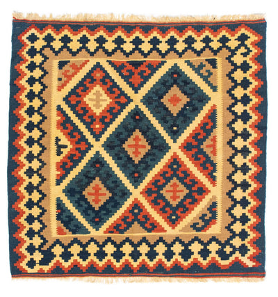 Kelim Fars Teppich 96x98cm - mehrfarbig