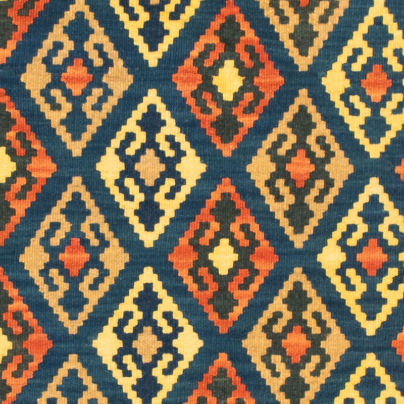 Kelim Fars Teppich 100x107cm - dunkelblau