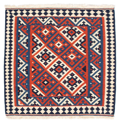 Kelim Fars Teppich 101x103cm - dunkelrot
