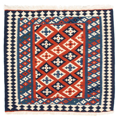 Kelim Fars Teppich 100x103cm - dunkelblau