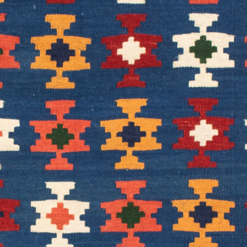 Kelim Fars Teppich 100x104cm - dunkelblau