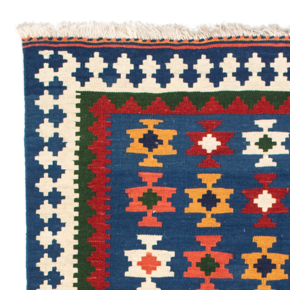 Kelim Fars Teppich 100x104cm - dunkelblau