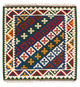 Kelim Fars Teppich 102x104cm - dunkelblau