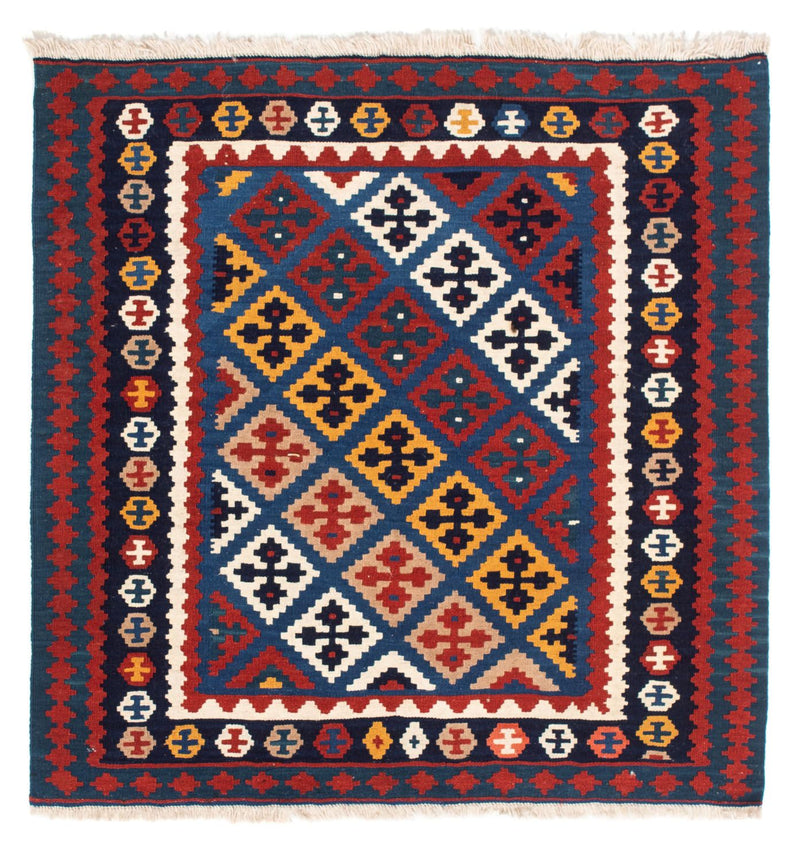 Kelim Fars Teppich 103x104cm - dunkelblau