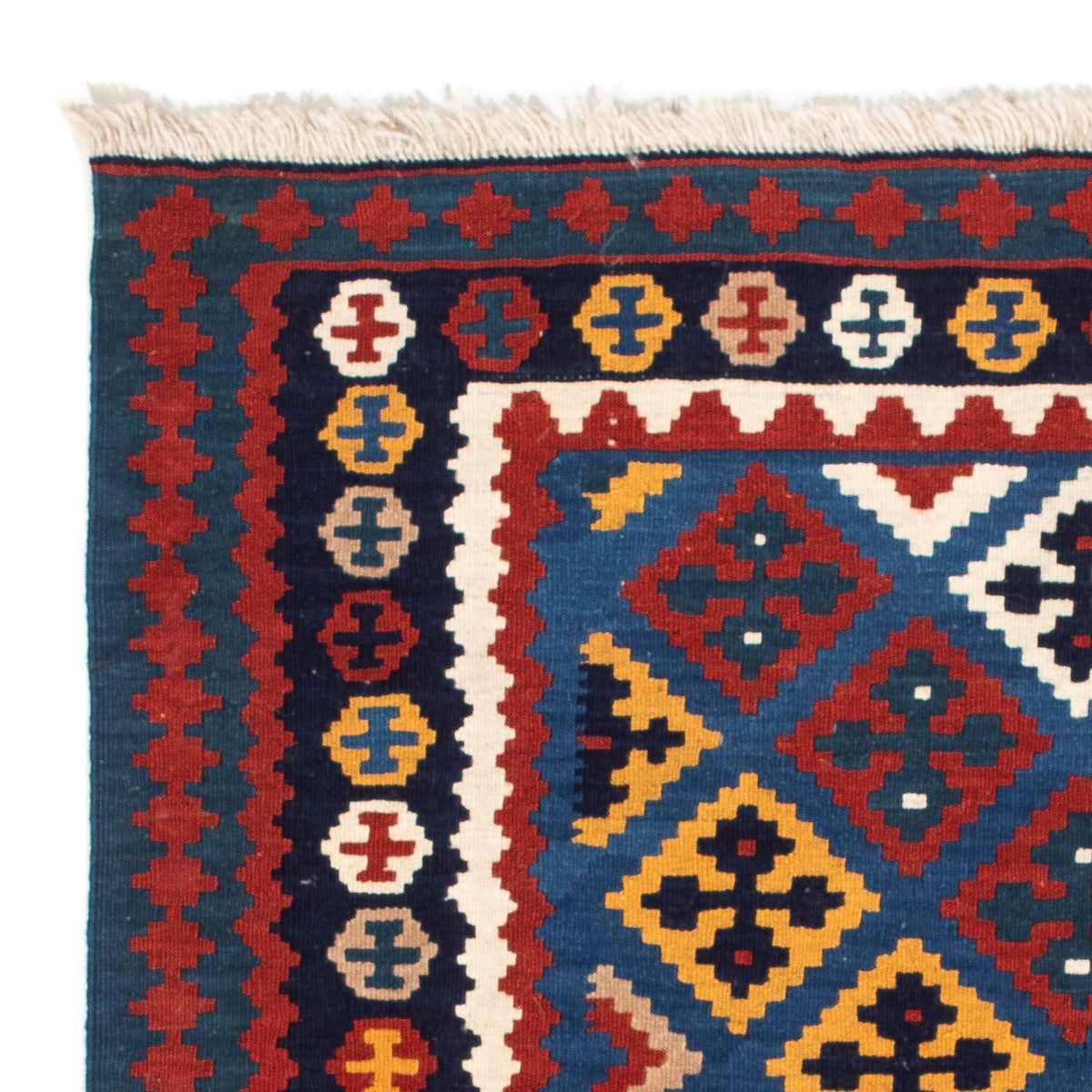 Kelim Fars Teppich 103x104cm - dunkelblau