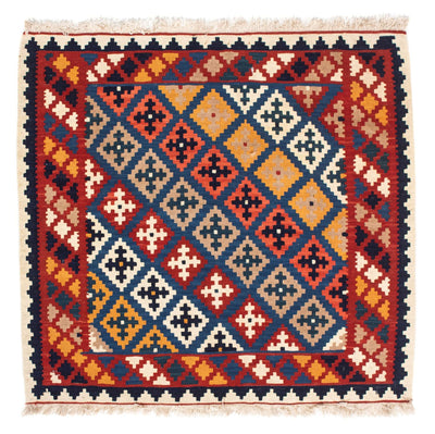Kelim Fars Teppich 97x103cm - dunkelblau