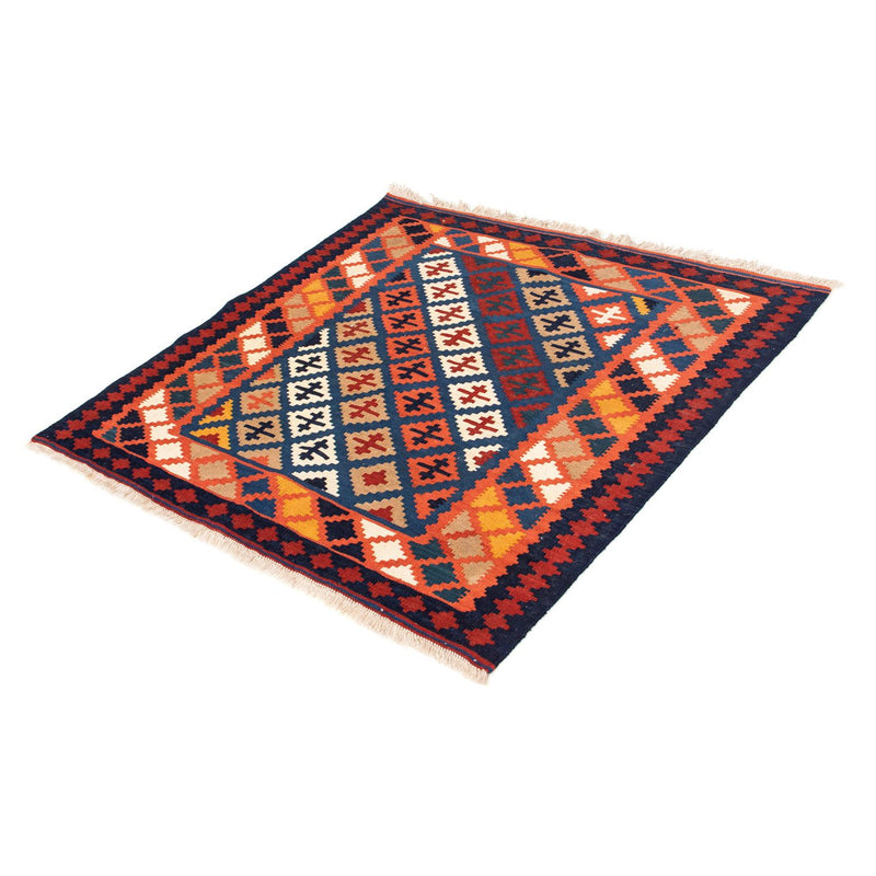 Kelim Fars Teppich 100x104cm - dunkelblau