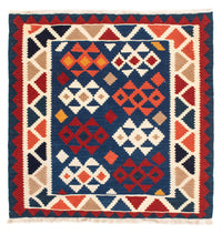 Kelim Fars Teppich 100x103cm - dunkelblau – product image