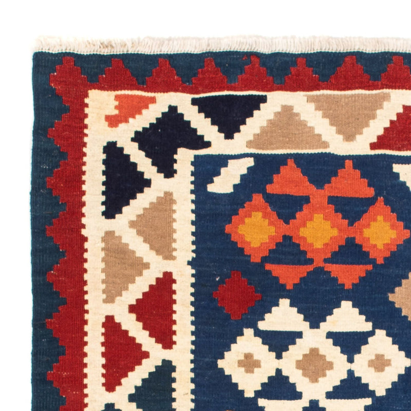 Kelim Fars Teppich 100x103cm - dunkelblau