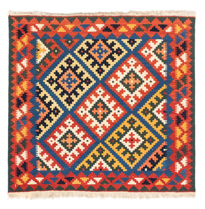 Kelim Fars Teppich 100x104cm - dunkelblau