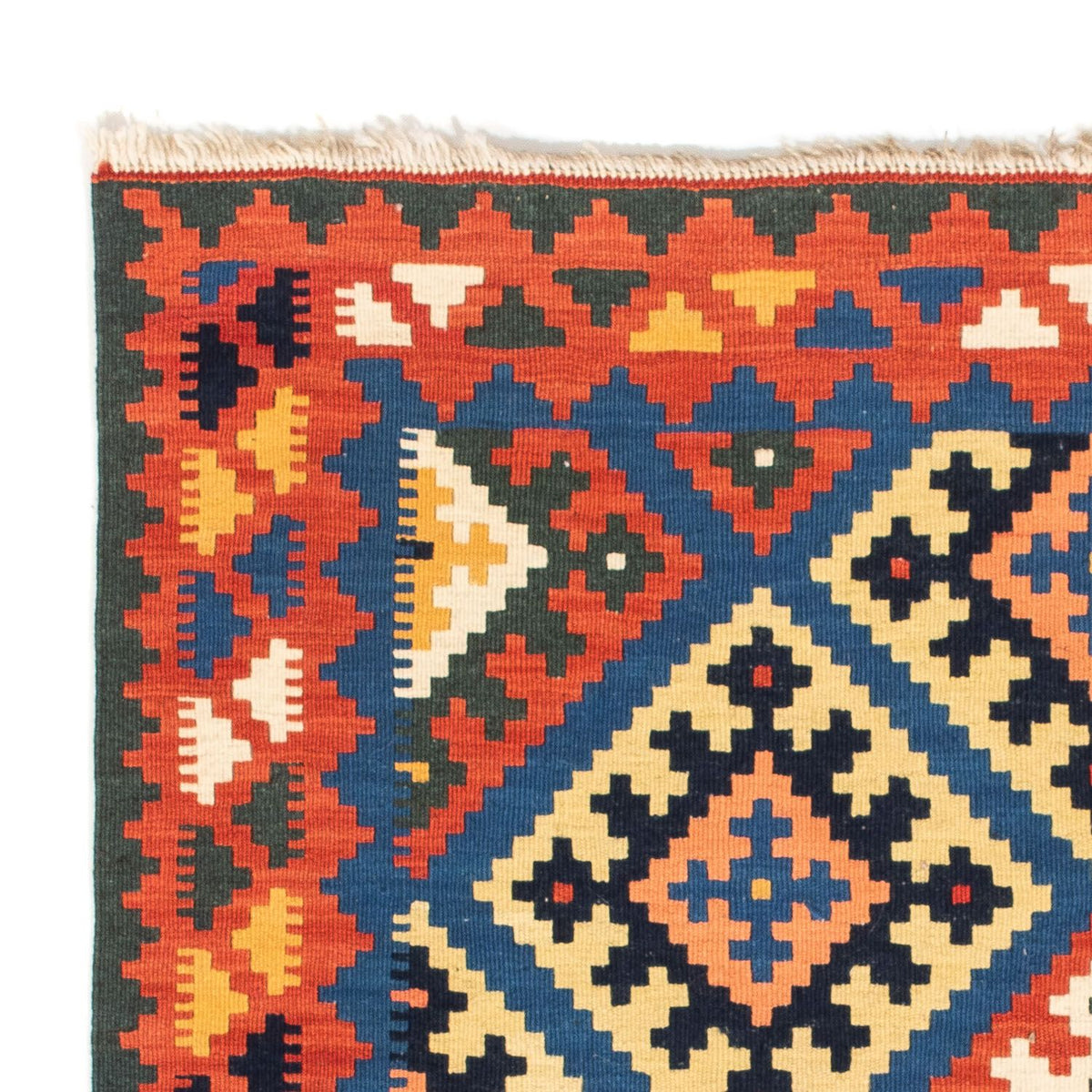 Kelim Fars Teppich 100x104cm - dunkelblau