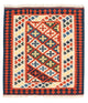 Kelim Fars Teppich 100x107cm - dunkelrot