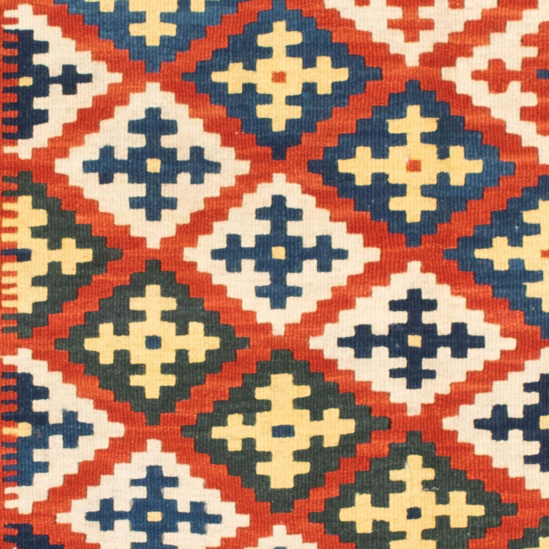 Kelim Fars Teppich 100x107cm - dunkelrot