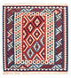 Kelim Fars Teppich 102x104cm - dunkelrot
