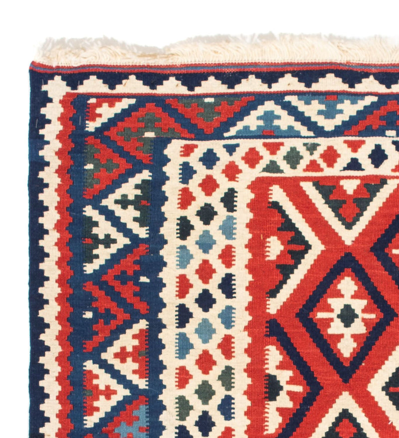Kelim Fars Teppich 102x104cm - dunkelrot