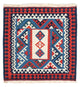Kelim Fars Teppich 103x104cm - dunkelblau